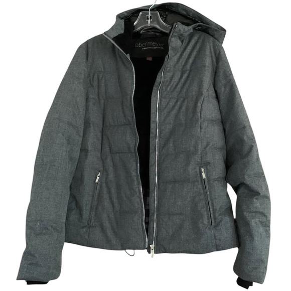 Obermeyer Womens Bombshell Hooded Jacket Insulated Winter Ski Gray Sz 8 - Picture 4 of 16